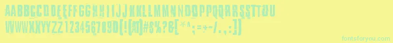 IDidItMyWayDemo Font – Green Fonts on Yellow Background