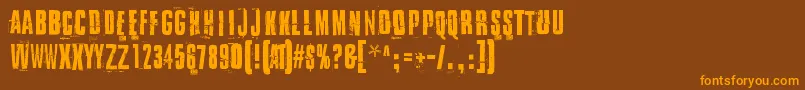 IDidItMyWayDemo Font – Orange Fonts on Brown Background