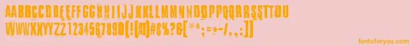 IDidItMyWayDemo Font – Orange Fonts on Pink Background