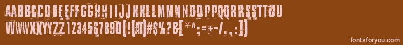 IDidItMyWayDemo Font – Pink Fonts on Brown Background