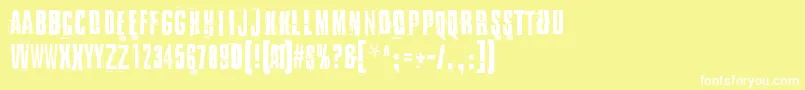 IDidItMyWayDemo Font – White Fonts on Yellow Background