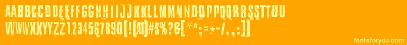 IDidItMyWayDemo Font – Yellow Fonts on Orange Background