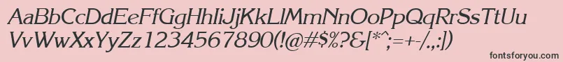 KareliaItalic Font – Black Fonts on Pink Background