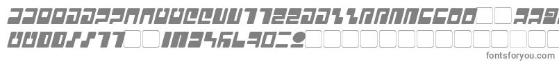 TauItalic-fontti – harmaat kirjasimet valkoisella taustalla