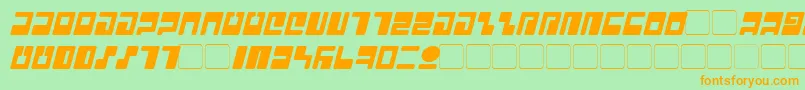 TauItalic Font – Orange Fonts on Green Background