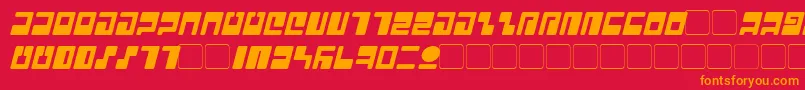 TauItalic Font – Orange Fonts on Red Background