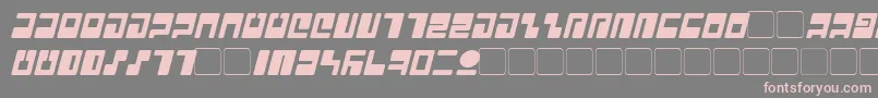 TauItalic Font – Pink Fonts on Gray Background