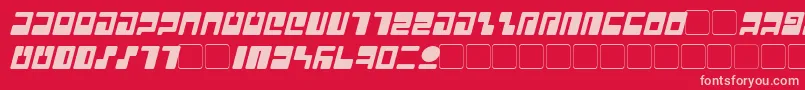 フォントTauItalic – 赤い背景にピンクのフォント