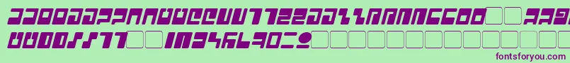 TauItalic Font – Purple Fonts on Green Background