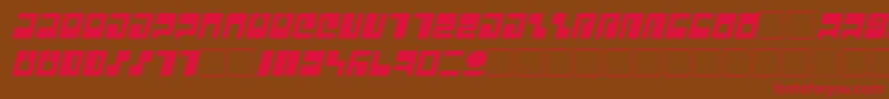 TauItalic-Schriftart – Rote Schriften auf braunem Hintergrund