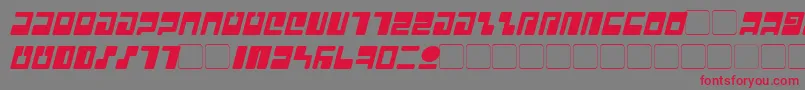 TauItalic Font – Red Fonts on Gray Background
