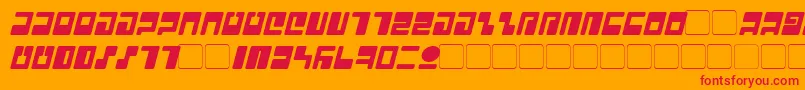 TauItalic Font – Red Fonts on Orange Background