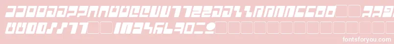 Police TauItalic – polices blanches sur fond rose