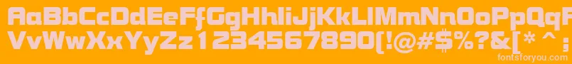 BoltBoldBt-Schriftart – Rosa Schriften auf orangefarbenem Hintergrund