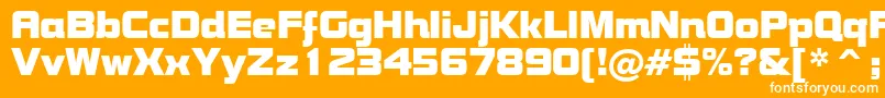 BoltBoldBt-Schriftart – Weiße Schriften auf orangefarbenem Hintergrund