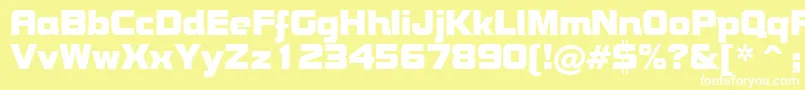 BoltBoldBt Font – White Fonts on Yellow Background