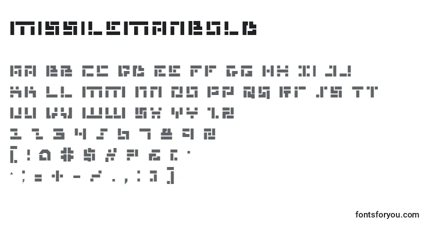 Police MissileManBold - Alphabet, Chiffres, Caractères Spéciaux