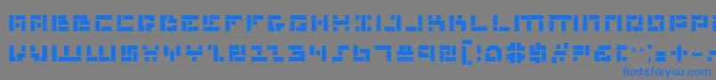 フォントMissileManBold – 灰色の背景に青い文字