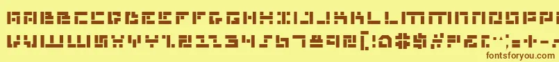 MissileManBold Font – Brown Fonts on Yellow Background