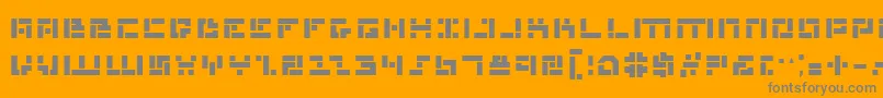 フォントMissileManBold – オレンジの背景に灰色の文字