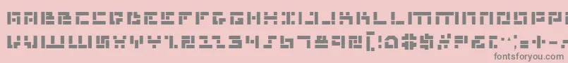 フォントMissileManBold – ピンクの背景に灰色の文字