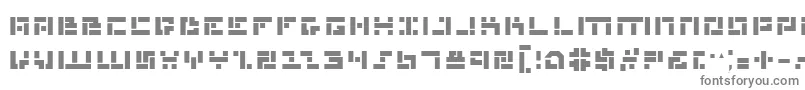 フォントMissileManBold – 白い背景に灰色の文字