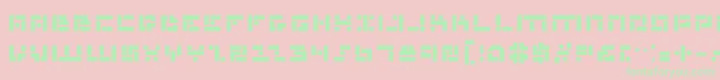 MissileManBold Font – Green Fonts on Pink Background