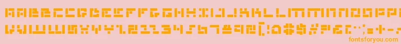 MissileManBold Font – Orange Fonts on Pink Background