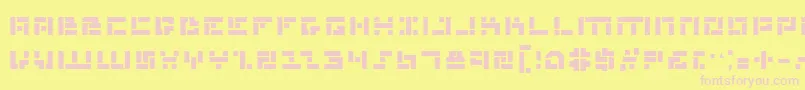 Шрифт MissileManBold – розовые шрифты на жёлтом фоне