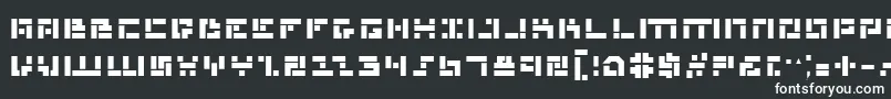 フォントMissileManBold – 黒い背景に白い文字