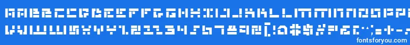 フォントMissileManBold – 青い背景に白い文字