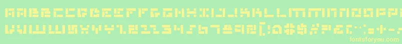MissileManBold Font – Yellow Fonts on Green Background