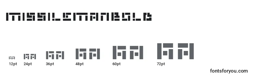 MissileManBold Font Sizes