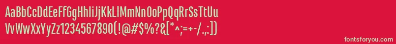MarianinaCnFyMedium Font – Green Fonts on Red Background
