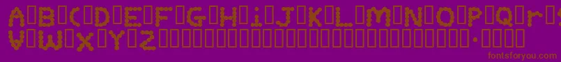 Bubba Font – Brown Fonts on Purple Background