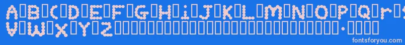 Bubba Font – Pink Fonts on Blue Background