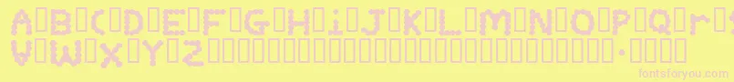 Bubba Font – Pink Fonts on Yellow Background