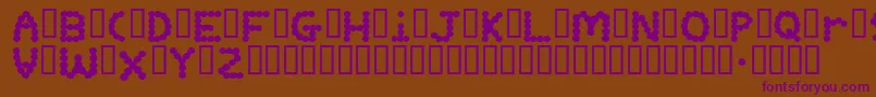 Bubba Font – Purple Fonts on Brown Background