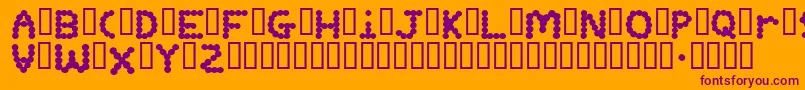 Bubba Font – Purple Fonts on Orange Background