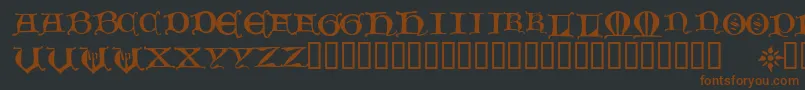 Hour-fontti – ruskeat fontit mustalla taustalla