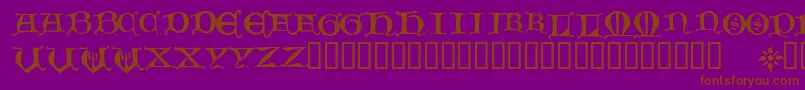 Hour Font – Brown Fonts on Purple Background