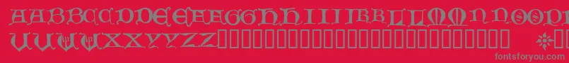 Hour Font – Gray Fonts on Red Background