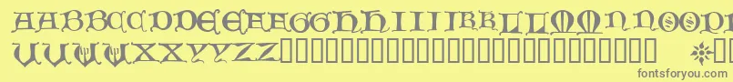 Hour Font – Gray Fonts on Yellow Background