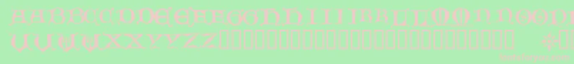 Hour Font – Pink Fonts on Green Background