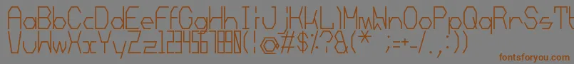 Mechanoarc-Schriftart – Braune Schriften auf grauem Hintergrund