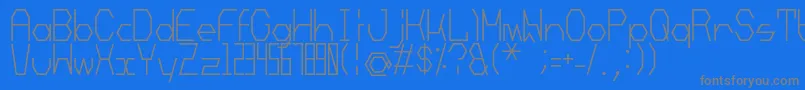 Mechanoarc Font – Gray Fonts on Blue Background