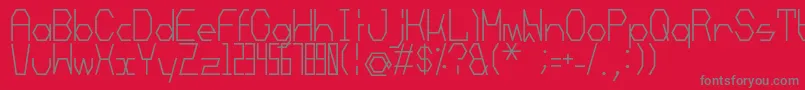 Mechanoarc Font – Gray Fonts on Red Background