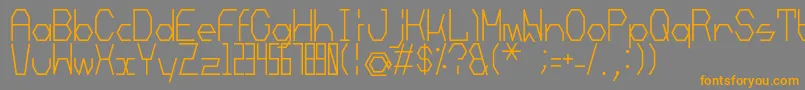 Mechanoarc-Schriftart – Orangefarbene Schriften auf grauem Hintergrund
