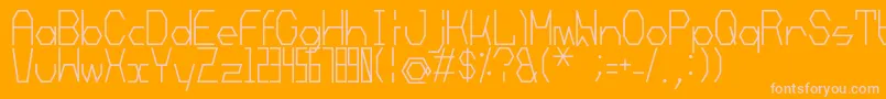 Шрифт Mechanoarc – розовые шрифты на оранжевом фоне