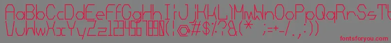Mechanoarc Font – Red Fonts on Gray Background
